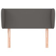 Горна табла с уши, сива, 103x23x78/88 см, изкуствена кожа