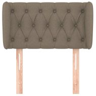 Горна табла за легло с уши, таупе, 83x23x78/88 см, плат