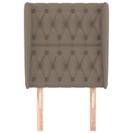 Горна табла за легло с уши, таупе, 83x23x118/128 см, плат