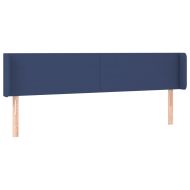 Горна табла за легло, синя, 183x16x78/88 см, плат