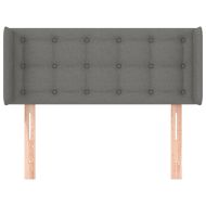 Горна табла за легло с уши, тъмносива, 103x16x78/88 см, плат