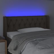 LED горна табла за легло, таупе,93x16x78/88 см, плат