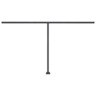 Ръчно прибиращ се сенник с LED, 400x300 см, кремав