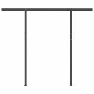 Ръчно прибираща се тента с LED, 3x2,5 м, кремава