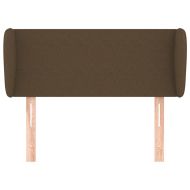 Горна табла за легло с уши, тъмнокафява, 83x23x78/88 см, плат