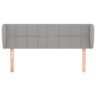 Горна табла за легло с уши, светлосива, 147x23x78/88 см, плат