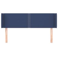 Горна табла за легло, синя, 147x16x78/88 см, плат