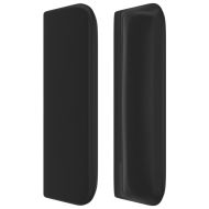 Горна табла за легло, черна, 83x16x78/88 см, изкуствена кожа