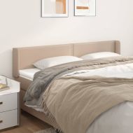 Горна табла за легло, капучино,183x16x78/88 см, изкуствена кожа