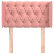 Горна табла за легло, розова, 83x16x78/88 см, кадифе