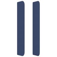 Горна табла за легло с уши, синя, 83x16x118/128 см, плат