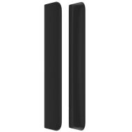 Горна табла с уши, черна, 103x16x118/128 см, изкуствена кожа