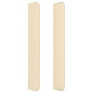 Горна табла за легло с уши, кремава, 93x16x118/128 см, плат