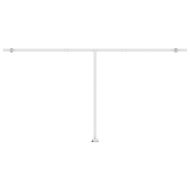 Автоматичен сенник LED и сензор за вятър 600x350 см жълто/бяло