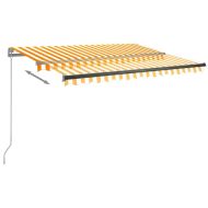 Свободностояща автоматична тента, 300x250 см, жълто/бяло