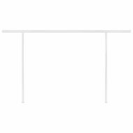 Автоматично прибиращ се сенник с прътове, 4x3 м, жълто и бяло