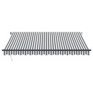 Ръчно прибираща се тента, антрацит и бял, 400x300 см