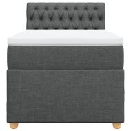 Боксспринг легло с матрак, тъмносив, 80x200 см, плат