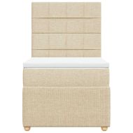 Боксспринг легло с матрак, кремава, 90x190 см, плат