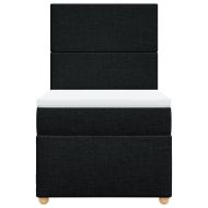 Боксспринг легло с матрак, черна, 90x190 см, плат