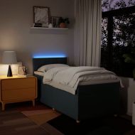 Боксспринг легло с матрак, синя, 90x190 см, плат