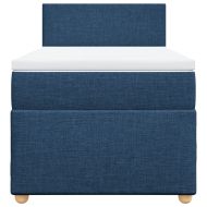 Боксспринг легло с матрак, синя, 90x190 см, плат