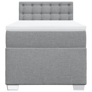 Боксспринг легло с матрак, светлосива, 90x190 см, плат