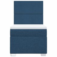 Боксспринг легло с матрак, синя, 90x190 см, плат