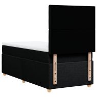 Боксспринг легло с матрак, черно, 90x200 см, плат