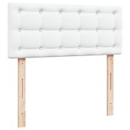 Боксспринг легло с матрак, бяло, 120x200 см, изкуствена кожа