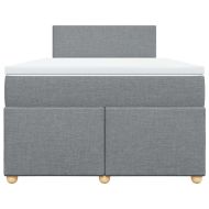 Боксспринг легло с матрак, светлосиво, 120x190 см, плат