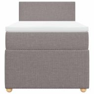 Боксспринг легло с матрак, таупе, 80x200 см, плат