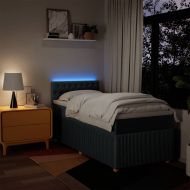 Боксспринг легло с матрак, синьо, 80x200 см, плат