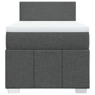 Боксспринг легло с матрак, тъмносив, 80x200 см, плат