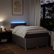 Боксспринг легло с матрак, таупе, 120x190 см, плат