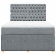 Боксспринг легло с матрак, светлосиво, 140x190 см плат