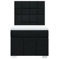 Боксспринг легло с матрак, черно, 80x200 см, плат