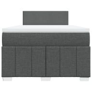 Боксспринг легло с матрак, тъмносиво, 120x190 см, плат