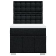 Боксспринг легло с матрак, черна, 90x190 см, плат