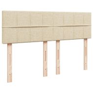 Боксспринг легло с матрак, кремава, 160x200 см, плат