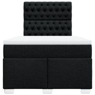 Боксспринг легло с матрак, черно, 120x200 см, плат