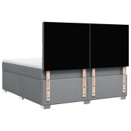 Боксспринг легло с матрак, светлосиво, 180x200 см, плат