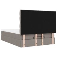 Османска легло с матрак и LED, таупе, 140x200 см, плат