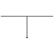 Ръчно прибиращ се сенник с LED, 500x350 см, жълто и бяло