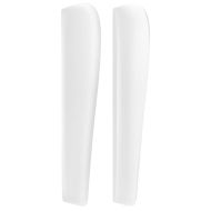 Горна табла с уши, бяла, 183x23x118/128 см, изкуствена кожа