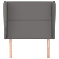 Горна табла с уши, сива, 103x23x118/128 см, плат