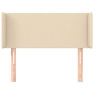 Горна табла за легло, кремава, 93x16x78/88 см, плат