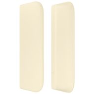 Горна табла за легло, кремава, 103x16x78/88 см, изкуствена кожа