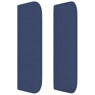 Горна табла за легло, синя, 147x16x78/88 см, плат