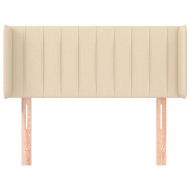 Горна табла за легло, кремава, 83x16x78/88 см, плат